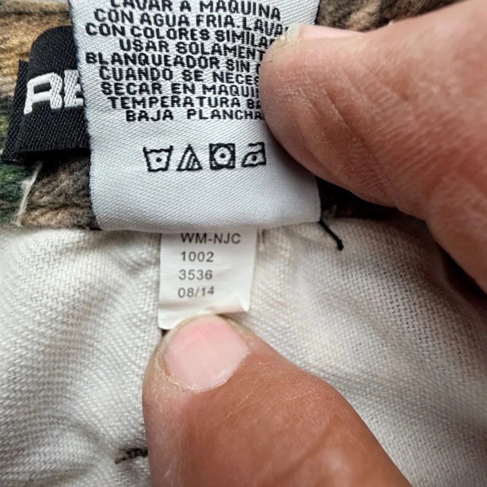 RealTree Camouflage Jeans Mens 38x32 (Actual 38x31)‎ Lined Hunting Style# 5191-5